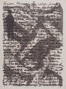 Devastated, a screenprint by Clarissa Sligh