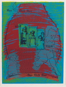 Clarissa Sligh's screenprint Run.