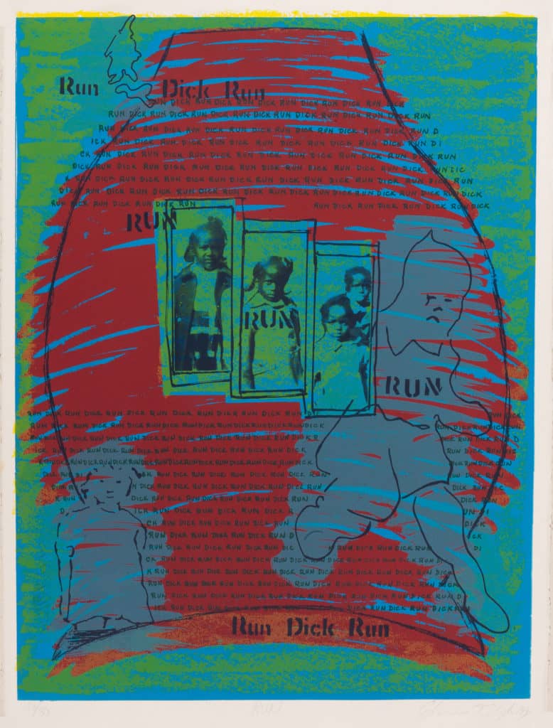 Clarissa Sligh's screenprint Run.